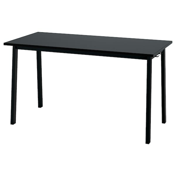 Ikea MITTZON - Conference table, black stained ash veneer/black, 140x68x75 cm