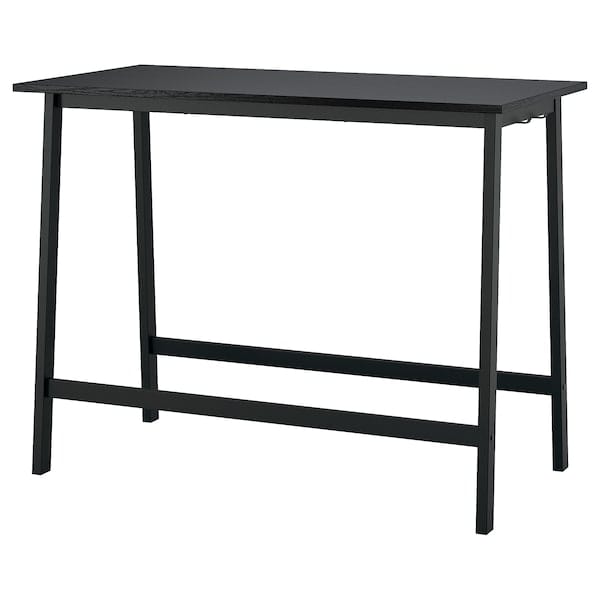 Ikea MITTZON - Conference table, black stained ash veneer/black, 140x68x105 cm