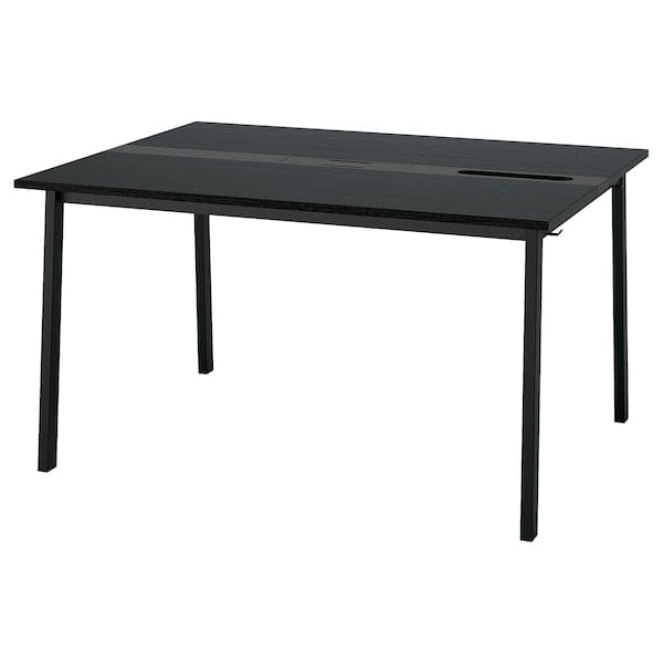 Ikea MITTZON - Conference table, black stained ash veneer/black, 140x108x75 cm