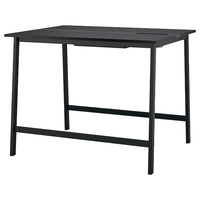 MITTZON conference table, black stained ash veneer/black, 140x108x105 cm