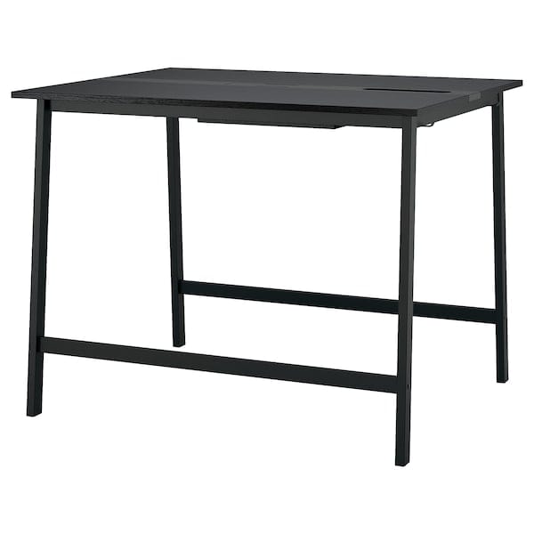 Ikea MITTZON - Conference table, black stained ash veneer/black, 140x108x105 cm