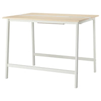 MITTZON conference table, birch veneer/white, 140x108x105 cm