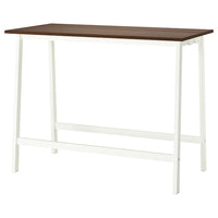 MITTZON conference table, walnut veneer/white, 140x68x105 cm
