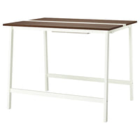 MITTZON conference table, walnut veneer/white, 140x108x105 cm
