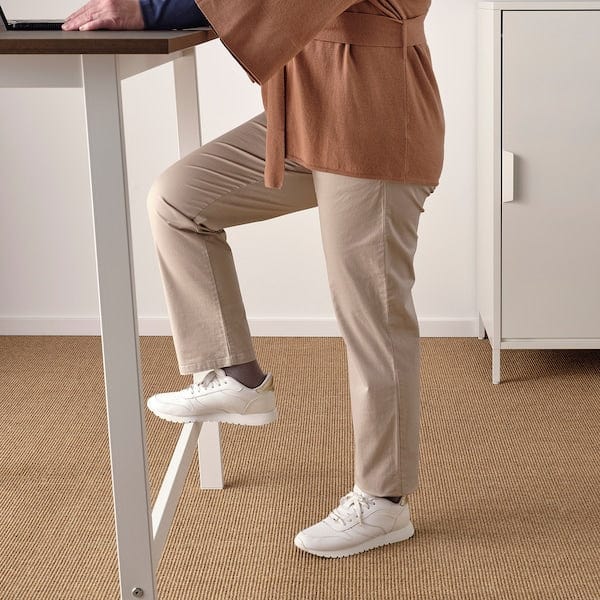 Ikea MITTZON - Conference table, walnut veneer/white, 140x68x105 cm