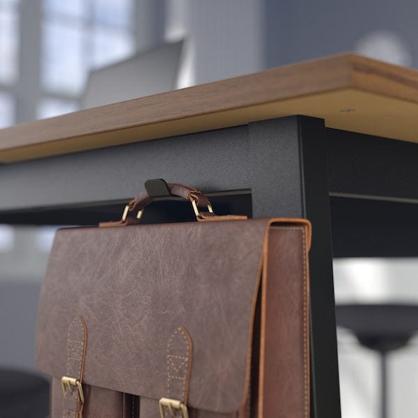 Ikea MITTZON - Conference table, walnut veneer/black, 140x108x105 cm