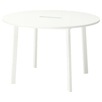 MITTZON conference table, round/white, 120x75 cm
