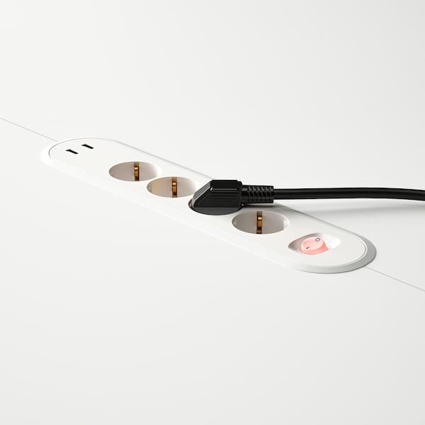 Ikea MITTZON - Conference table, round/white, 120x75 cm