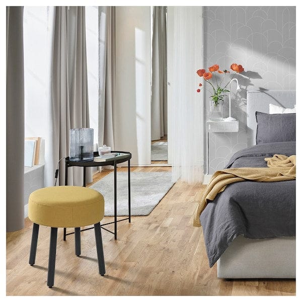 Ikea MÖRTFORS - Pouf, Diseröd dark yellow,47x47 cm