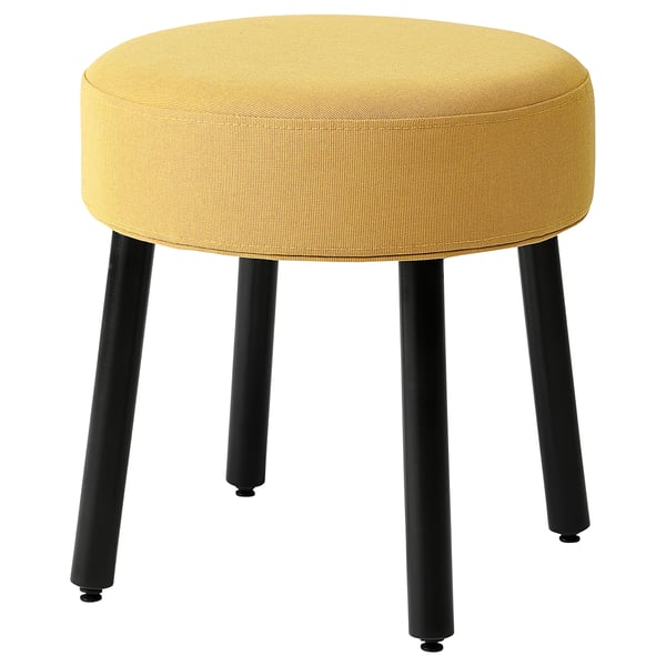 MÖRTFORS pouffe, Diseröd dark yellow, 47x47 cm