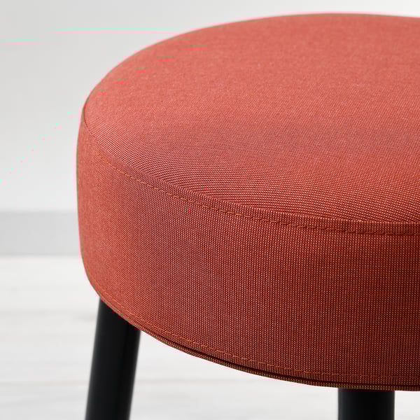 MÖRTFORS pouffe, Diseröd red, 47x47 cm