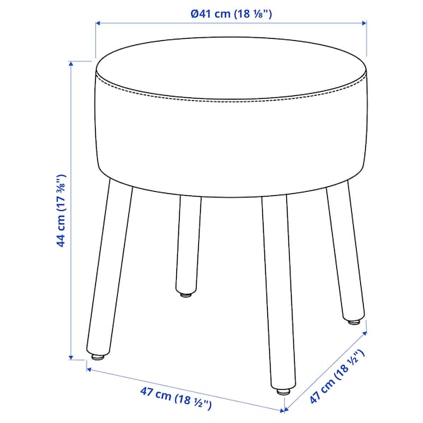 Ikea MÖRTFORS - Pouf, Diseröd rosso,47x47 cm