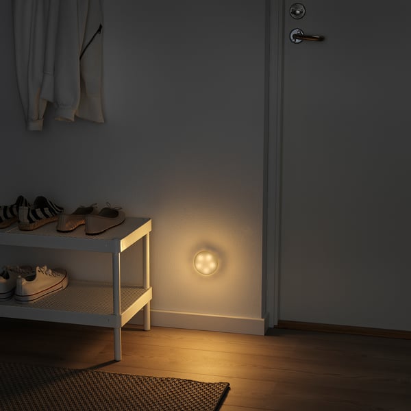 MOLGAN LED lighting, white/battery-operated, 8 cm