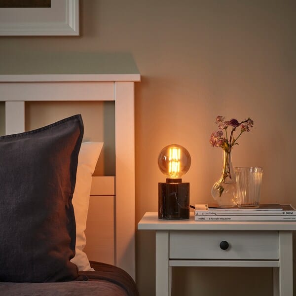Ikea MOLNART - E27 LED bulb 150 lumens, gray clear glass globe,95 mm