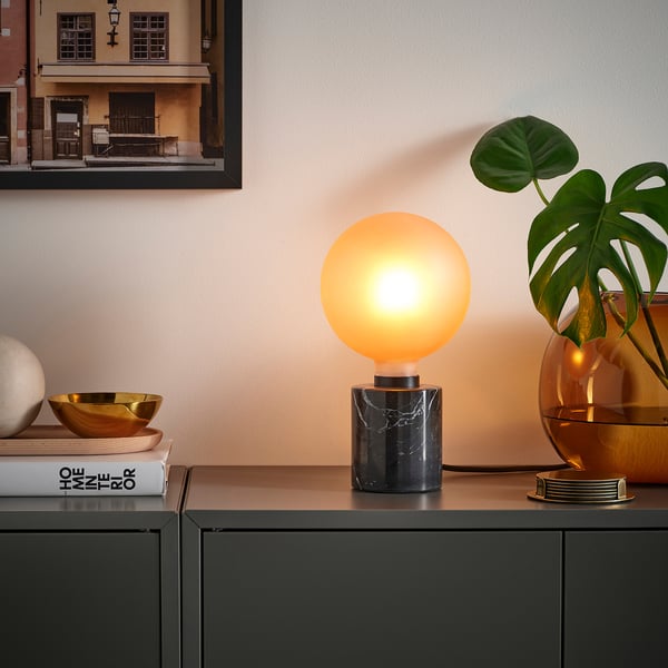 MOLNART LED bulb E27 180 lumen, globe frosted/brown, 150 mm