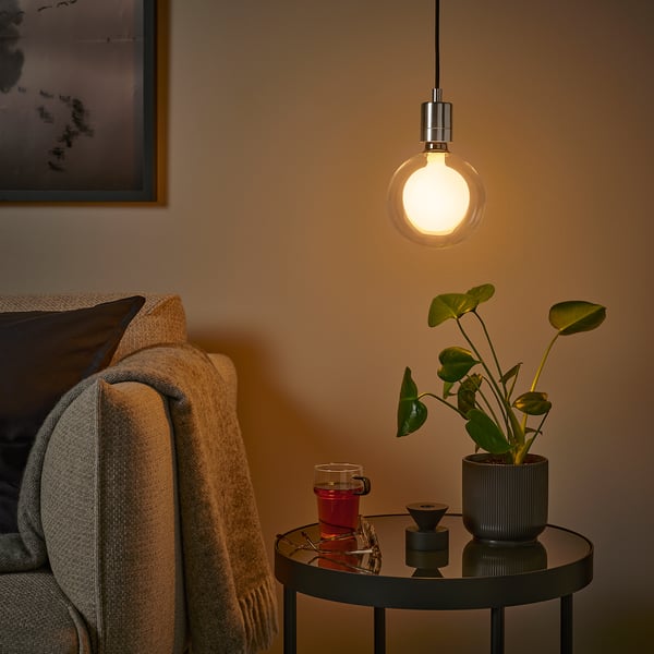 MOLNART LED bulb E27 200 lumen, double globe clear glass, 150 mm