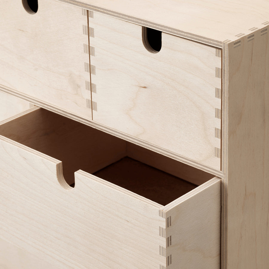 MOPPE mini chest of drawers, birch plywood, 42x32x18 cm
