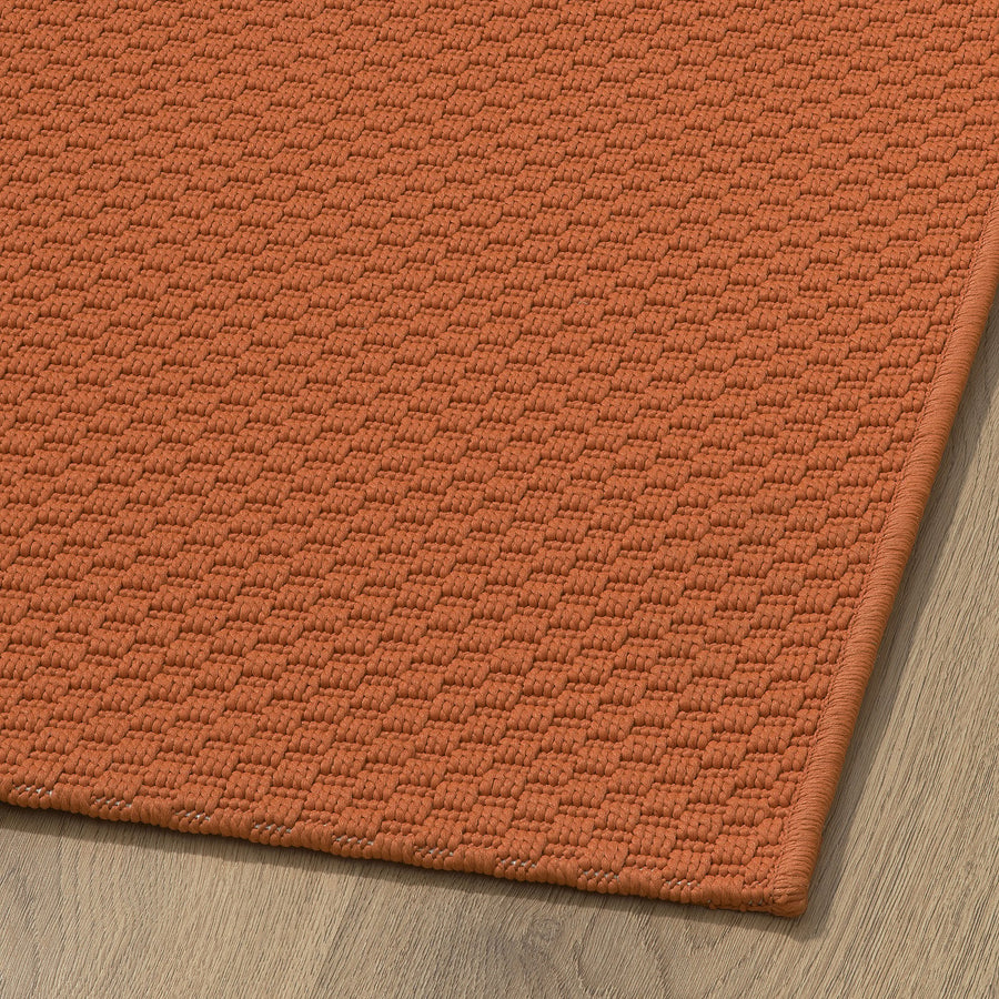 MORUM rug flatwoven, in/outdoor, orange, 200x80 cm