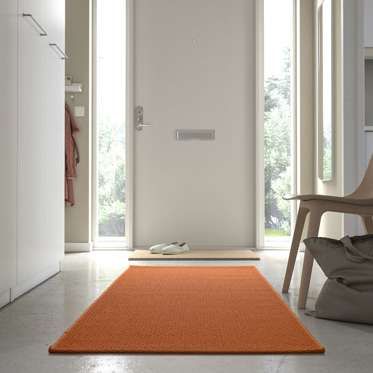 MORUM rug flatwoven, in/outdoor, orange, 80x200 cm