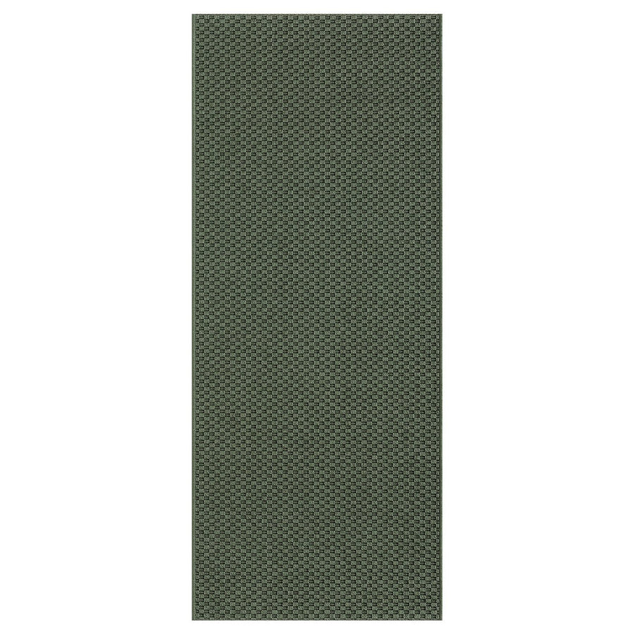 MORUM rug flatwoven, in/outdoor, dark green, 150x60 cm