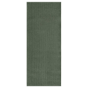 MORUM rug flatwoven, in/outdoor, dark green, 80x200 cm