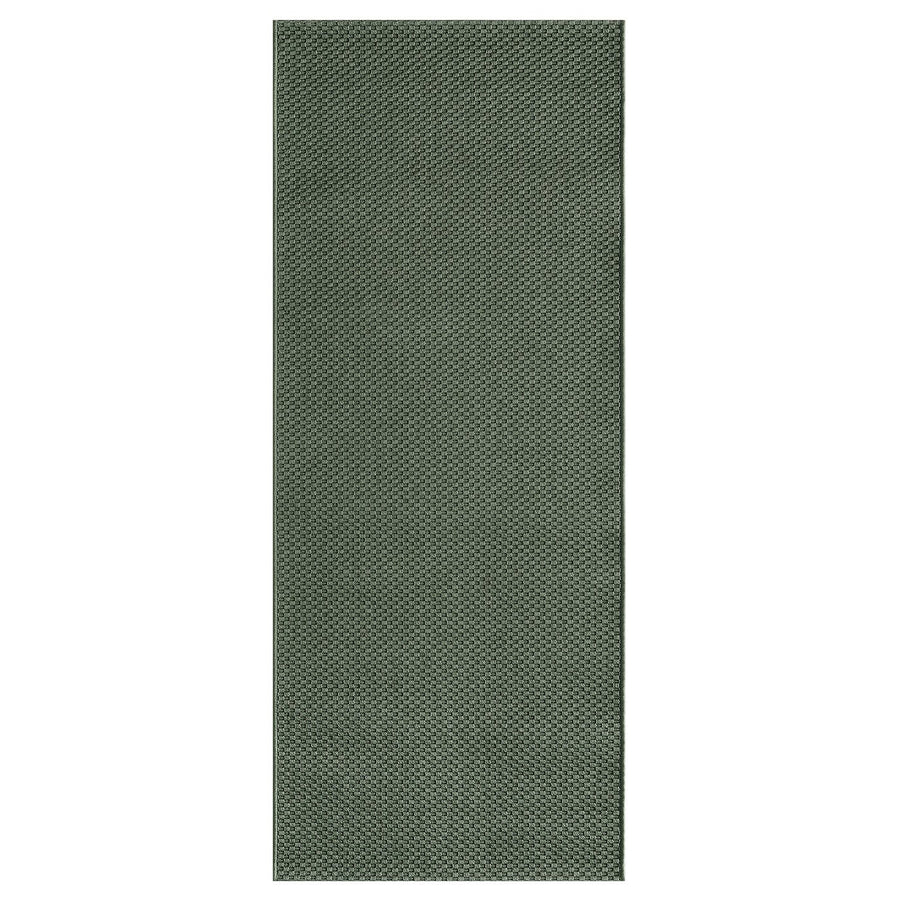 MORUM rug flatwoven, in/outdoor, dark green, 200x80 cm