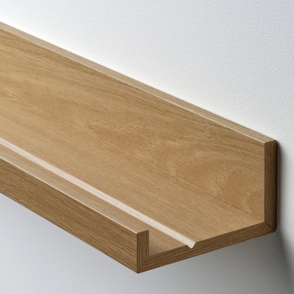 MOSSLANDA picture ledge, oak effect, 115 cm