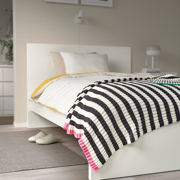 Ikea MOSSMOTT - Throw, black/white, 130x170 cm