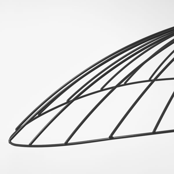 MOTSJÖ pendant lamp shade, black, 60x40 cm