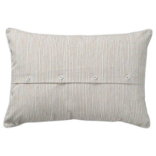 MURSENAP cushion, beige white/embroidery, 40x58 cm