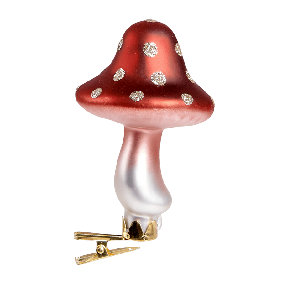 CHAMPIGNON Red decorative clip H 10 cm