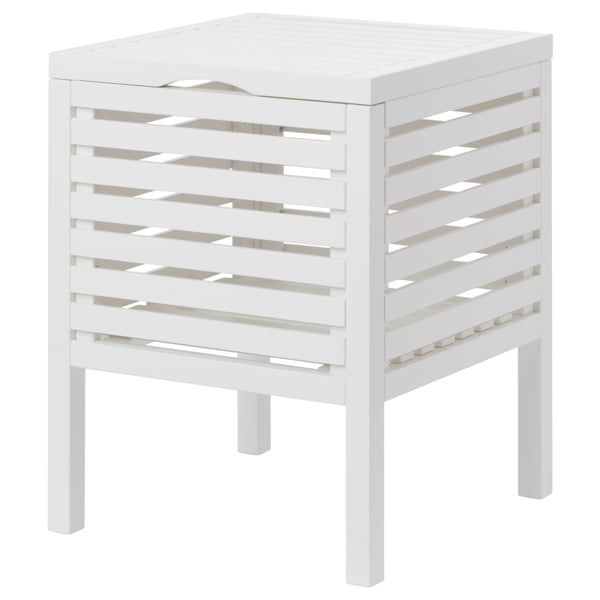 MUSKAN storage stool, white, 50 cm