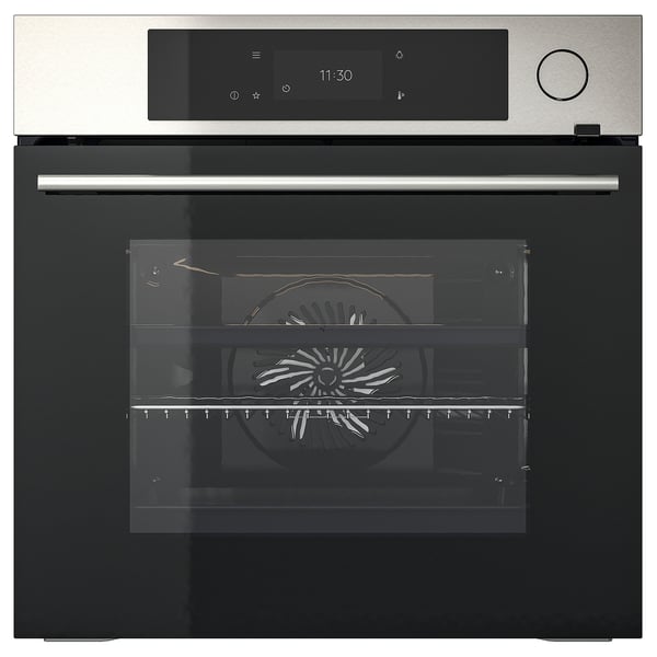 MUTEBO forced air oven with full steam, IKEA 700 stainless steel colour, 59.5x59.4x56.7 cm