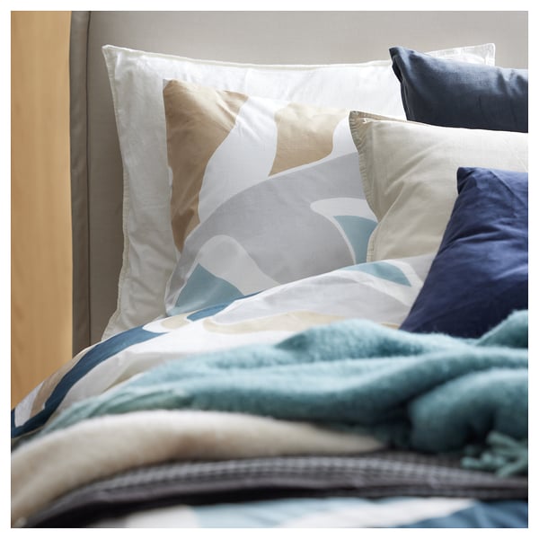 MYGGLASVINGE duvet cover and 2 pillowcases, multicolour, 240x220/50x80 cm