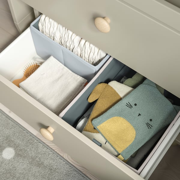 MYLLRA changing table with drawers, beige, 85x97x79 cm