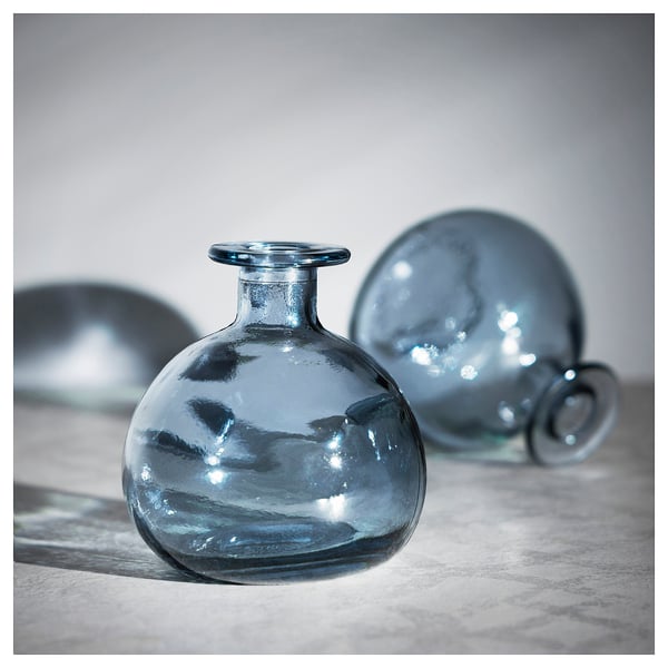 MYRMOSAIK vase, blue, 12 cm