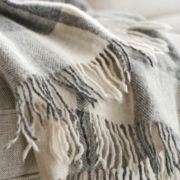 Ikea MYRULL - Throw, light grey, 130x170 cm