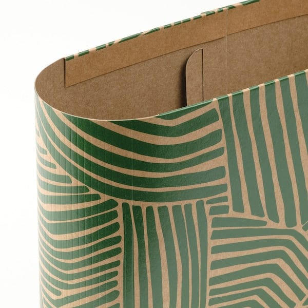 Ikea NÄBBFISK - Napkin holder, paper/patterned green, 15x22 cm