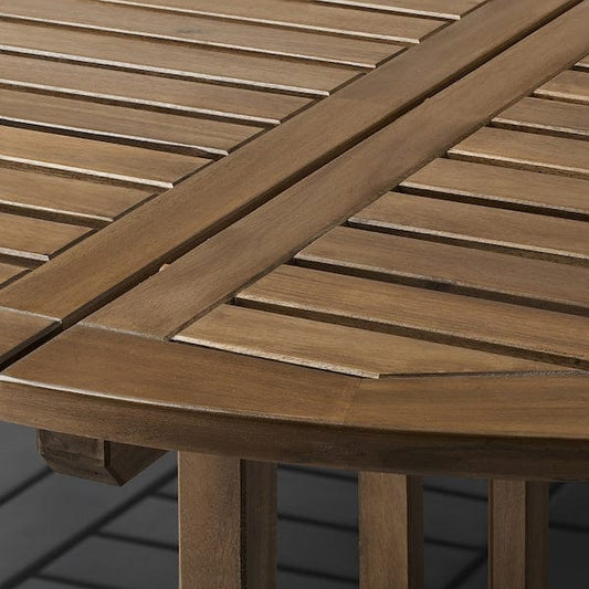 Ikea NÄMMARÖ - Garden table, light brown stain,130 cm