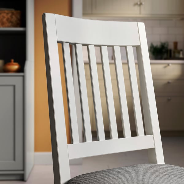 NÄSINGE / NÄSINGE table and 2 chairs, gateleg table white/white Tibbleby beige-grey, 48/104/159x85 cm