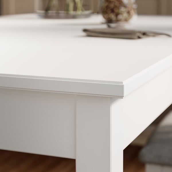 NÄSINGE / NÄSINGE table and 4 chairs, white/white Tibbleby beige-grey, 130x80 cm