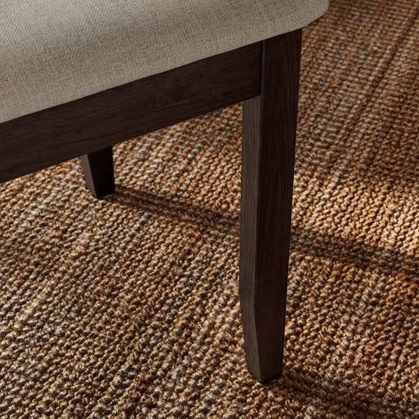 NÄSINGE / NÄSINGE table and 4 chairs, dark brown stained beech veneer/dark brown stained Kilanda light beige, 130/190x80 cm