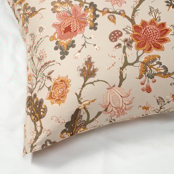 NÄSSELKLOCKA pillowcase, light grey-beige, 50x80 cm