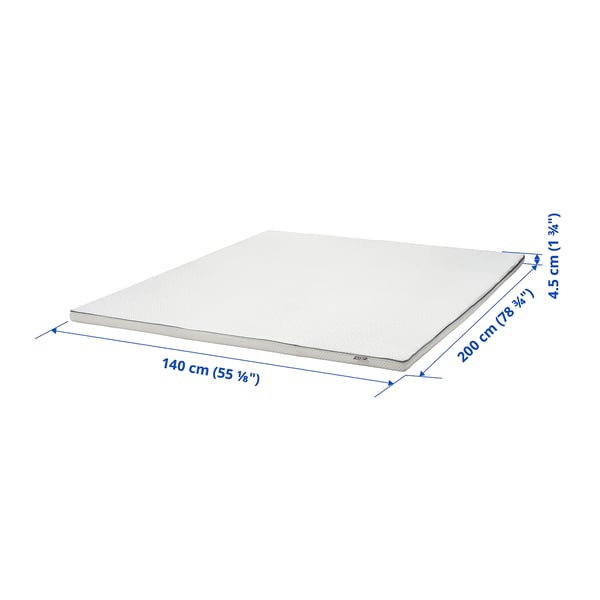 NÄSTABERG mattress pad, white, 140x200 cm