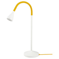 NÄVLINGE LED desk lamp, yellow/white, 66 cm