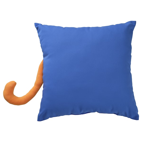 NATTHÄGER cushion, blue/tiger, 50x50 cm