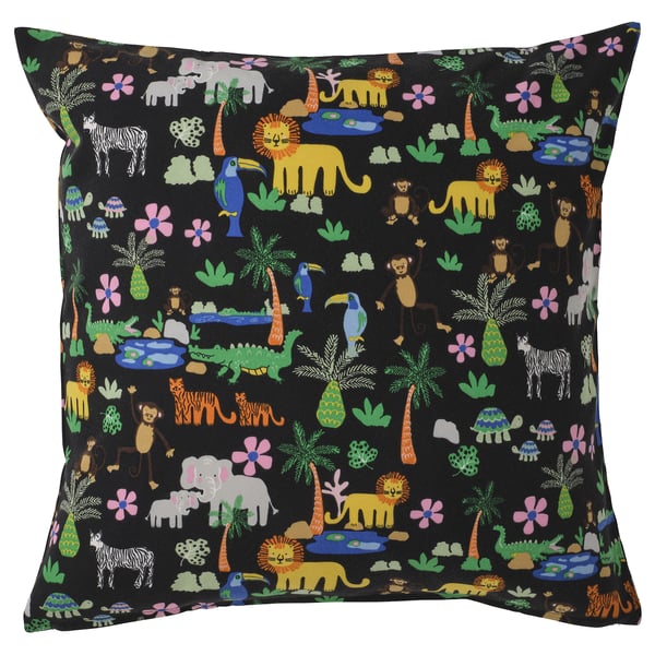 NATTHÄGER cushion cover, multicolour/jungle, 50x50 cm