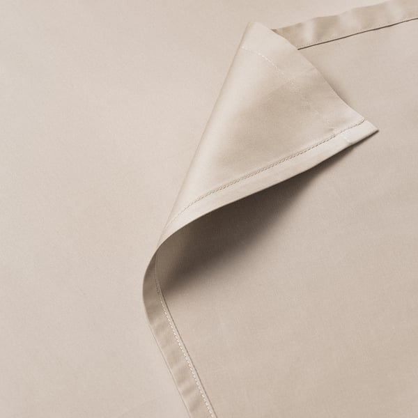 NATTJASMIN flat sheet, light beige, 240x260 cm