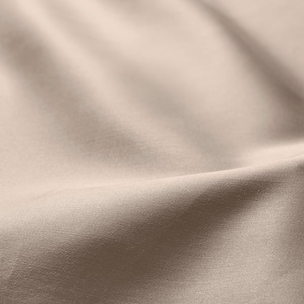 NATTJASMIN fitted sheet, light beige, 90x200 cm