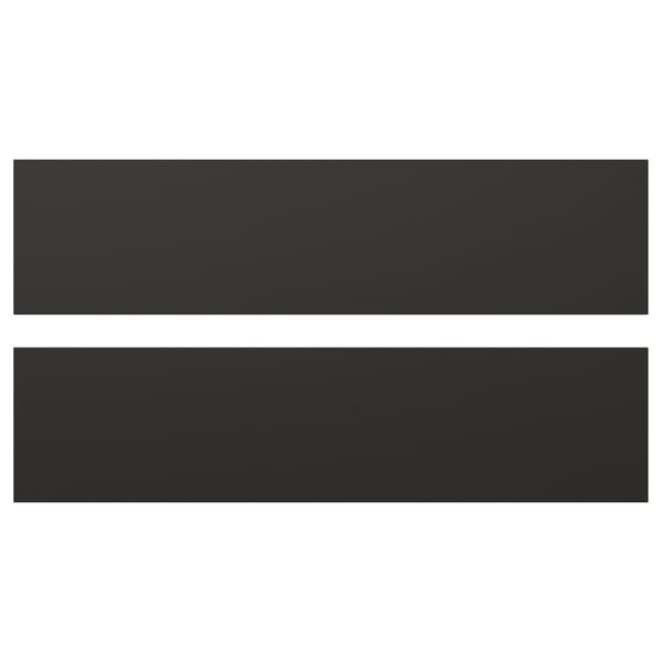 NICKEBO drawer front, matt anthracite, 40x10 cm, 2 pack